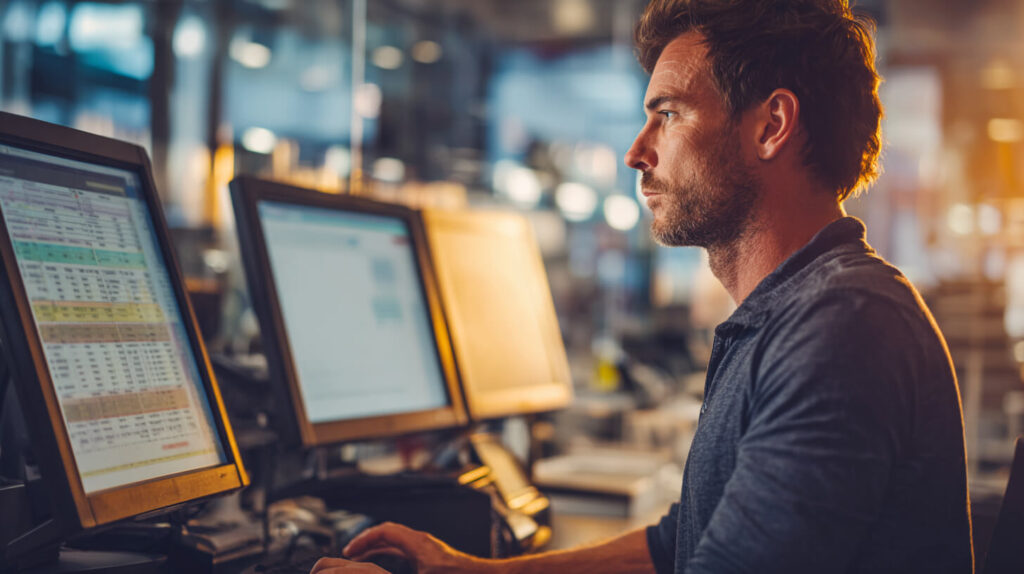Ondernemer controleert transacties en rapportages via een digitaal kassa systeem