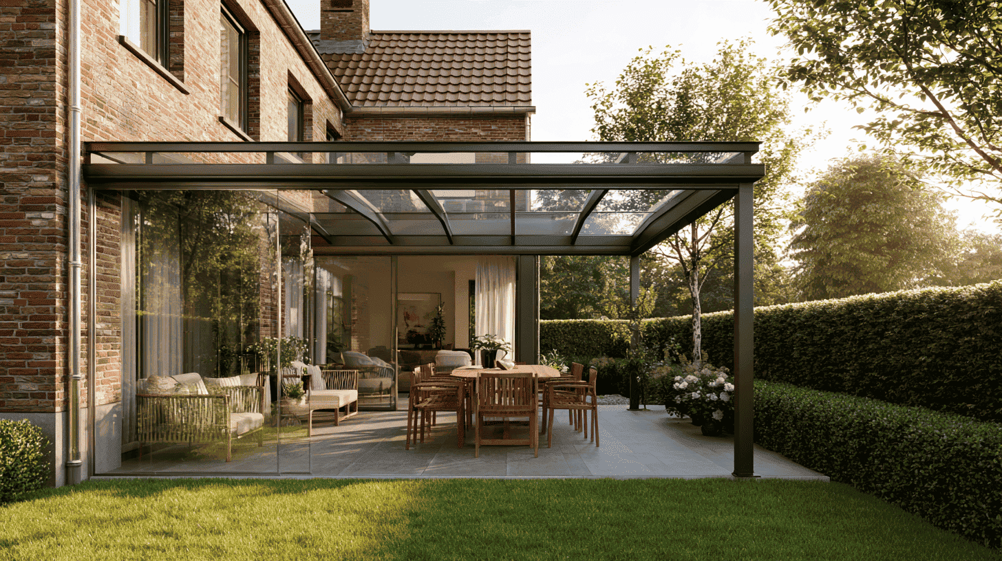 overkapping in de achtertuin