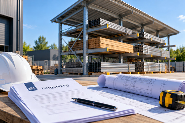 Bouwvergunningen en materialenrek